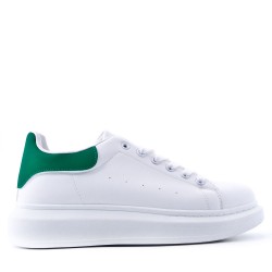 Men's faux leather lace-up sneaker