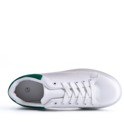 Men's faux leather lace-up sneaker