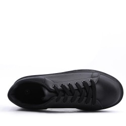 Men's faux leather lace-up sneaker