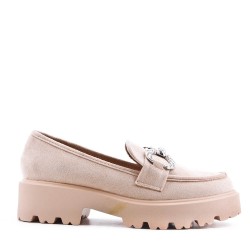 Derby en simili daim pour femme