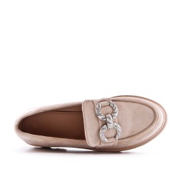 Derby en simili daim pour femme