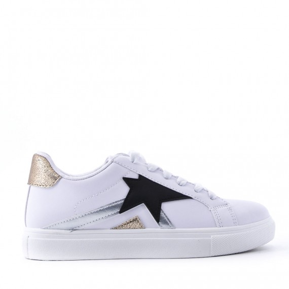 Women's faux leather sneaker