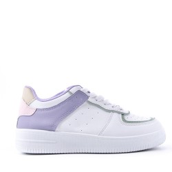 Women's faux leather sneaker