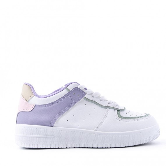 Basket en simili cuir pour femme