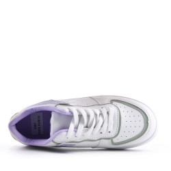 Women's faux leather sneaker