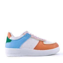 Women's faux leather sneaker