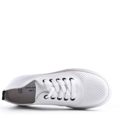 Women's faux leather sneaker