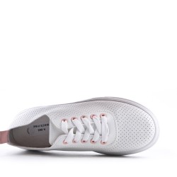 Women's faux leather sneaker