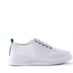 Women's faux leather sneaker