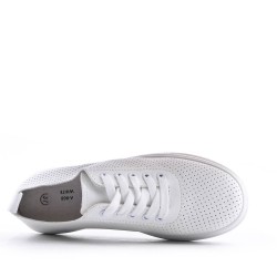 Women's faux leather sneaker