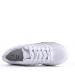 Women's faux leather sneaker