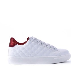 Women's faux leather sneaker