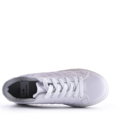 Women's faux leather sneaker