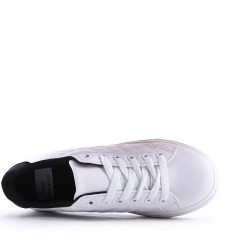 Women's faux leather sneaker