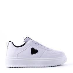 Basket en simili cuir pour femme