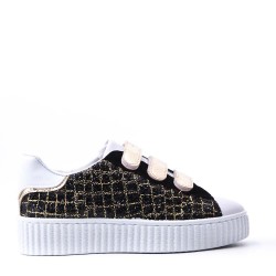 Basket sans lacet en textile pour femme