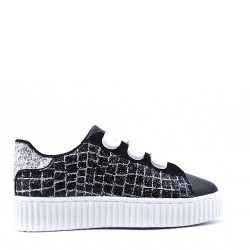 Basket sans lacet en textile pour femme