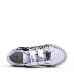 Women's mix-material sneaker without laces