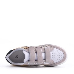 Women's mix-material sneaker without laces