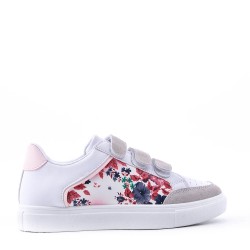 Women's mix-material sneaker without laces