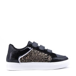 Women's mix-material sneaker without laces