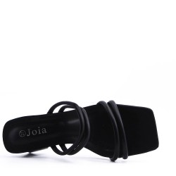 Faux leather heeled sandal