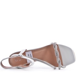 Faux leather heeled sandal