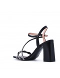 Faux leather heeled sandal