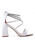 Faux leather heeled sandal