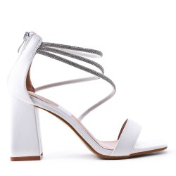 Faux leather heeled sandal