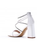 Faux leather heeled sandal