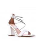 Faux leather heeled sandal