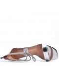 Faux leather heeled sandal