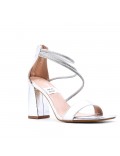 Faux leather heeled sandal