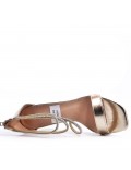 Faux leather heeled sandal