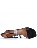 Faux leather heeled sandal