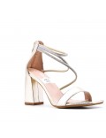 Faux leather heeled sandal