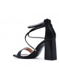 Faux leather heeled sandal