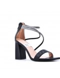 Faux leather heeled sandal