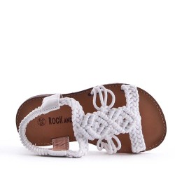Sandale fille en simili cuir