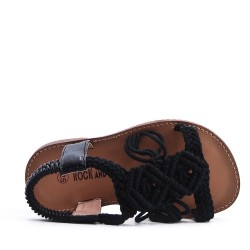 Sandale fille en simili cuir