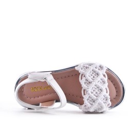 Sandale fille en simili cuir