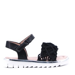 Sandale fille en simili cuir