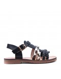 Girl's faux leather sandal