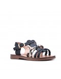 Girl's faux leather sandal