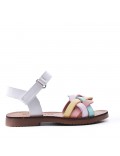 Girl's faux leather sandal