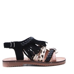 Girl's faux leather sandal