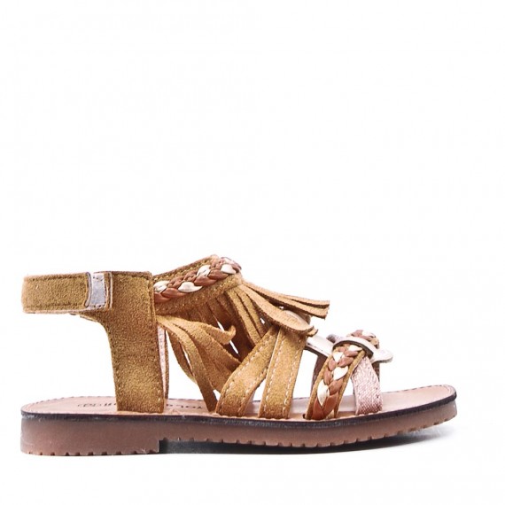 Girl's faux leather sandal