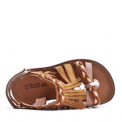 Sandale fille en simili cuir