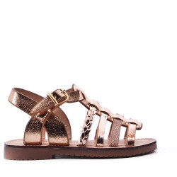 Sandale fille en simili cuir